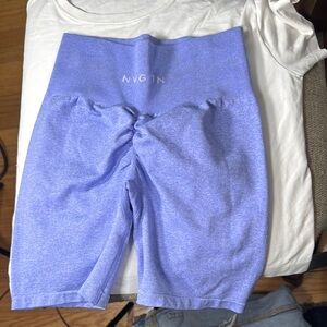NVGTN Blue Bike Shorts High-Waisted Compression Fit